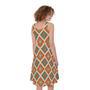 Ancient Geometric Navajo Print Sleeveless Knee Length Dress