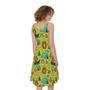 Animal Camping Pattern Print Sleeveless Knee Length Dress