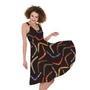 Australian Boomerang Pattern Print Sleeveless Knee Length Dress