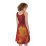 Autumn Maple Leaf Print Sleeveless Knee Length Dress