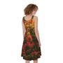 Autumn Mountain Print Sleeveless Knee Length Dress