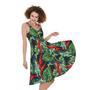 Banana Leaf Hawaiian Pattern Print Sleeveless Knee Length Dress