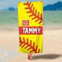 Baseball Design Personalized Beach Towels Adults Kids Unique Design