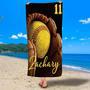 Baseball Design Personalized Beach Towels Adults Kids Unique Design