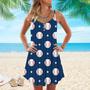 Baseball Sport Spaghetti Strap Summer Dress