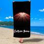 Basketball Design Personalized Beach Towels Adults Kids Unique Fun