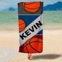 Basketball Design Personalized Beach Towels Adults Kids Unique Fun