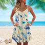 Beach Vibe With Palm And Sun Glass - Summer Dress