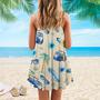 Beach Vibe With Palm And Sun Glass - Summer Dress