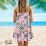 Beautiful Island With Palm Trees Spaghetti Strap Summer Dress