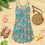 Beautiful Seashells Corals Spaghetti Strap Summer Dress