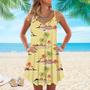 Beautiful Tropical Island Spaghetti Strap Summer Dress