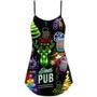 Beer Christmas Neon Art Drinking - V-Neck Sleeveless Cami Dress