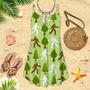 Bigfoot Sasquatch Green Forest Spaghetti Strap Summer Dress