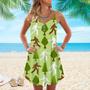 Bigfoot Sasquatch Green Forest Spaghetti Strap Summer Dress