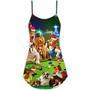 Billiard Vintage Dogs Christmas - V-Neck Sleeveless Cami Dress