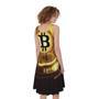 Bitcoin Crypto Symbol Print Sleeveless Knee Length Dress