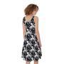 Black And White Octopus Pattern Print Sleeveless Knee Length Dress