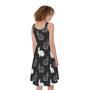 Black And White Rabbit Pattern Print Sleeveless Knee Length Dress