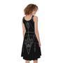 Black And White Sagittarius Sign Print Sleeveless Knee Length Dress