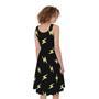 Black And Yellow Lightning Pattern Print Sleeveless Knee Length Dress