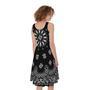 Black Paisley Bandana Print Sleeveless Knee Length Dress