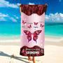 Blessed Grandma Butterfly Personalized Beach Towels Perfect Summer Gift