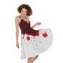 Blood Splashed Print Sleeveless Knee Length Dress