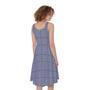 Blue Prince of Wales Check Print Sleeveless Knee Length Dress