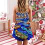 Boat Santa Merry Christmas Snow - V-Neck Sleeveless Cami Dress