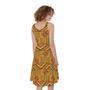 Bonwire Kente Pattern Print Sleeveless Knee Length Dress