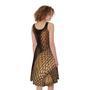 Bronze Snake Print Sleeveless Knee Length Dress