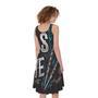 Bullseye Darts Print Sleeveless Knee Length Dress