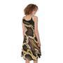 Burmese Python Snake Print Sleeveless Knee Length Dress