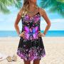 Butterfly Purple Love Flower - Summer Dress