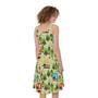 Camping Picnic Pattern Print Sleeveless Knee Length Dress