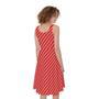 Candy Cane Striped Pattern Print Sleeveless Knee Length Dress