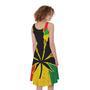 Cannabis Rasta Print Sleeveless Knee Length Dress