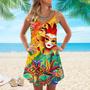 Carnival Aloha Spaghetti Strap Summer Dress