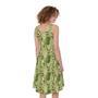 Cartoon Avocado Pattern Print Sleeveless Knee Length Dress