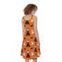 Cartoon Dracula Pattern Print Sleeveless Knee Length Dress