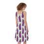 Cartoon Eggplant Pattern Print Sleeveless Knee Length Dress