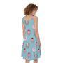 Cartoon Sheep Pattern Print Sleeveless Knee Length Dress