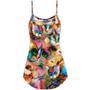 Cat Art Lover Cat Colorful Mixer Style - V-Neck Sleeveless Cami Dress