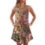 Cat Art Lover Cat Colorful - V-Neck Sleeveless Cami Dress