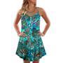 Cat Blue Art Lover Cat Colorful Style - V-Neck Sleeveless Cami Dress