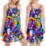 Cat Colorful Rainbow - Women's Sleeveless Cami Dress