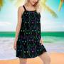 Cat Cute Little Cat Neon Style - Women's Sleeveless Cami Dress