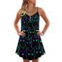 Cat Cute Little Kitten Neon - V-Neck Sleeveless Cami Dress