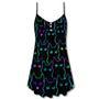 Cat Cute Little Kitten Neon - V-Neck Sleeveless Cami Dress